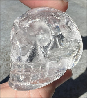 Shimmery Quartz Crystal Skull - Focus, Transformation of energy