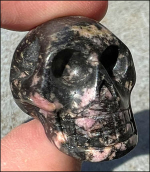 Rhodonite CRYSTAL SKULL - Open Heart Chakra - with Synergy 5+ years