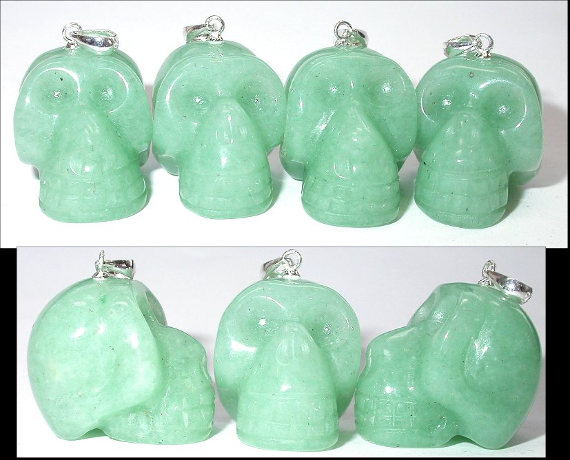 Natural Blue Aventurine Crystal Skull – Carved Quartz Reiki Healing Stone – 54mm