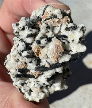 Aegirine Crystal Specimen on Microline Matrix - Grounding, Root Chakra