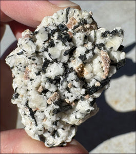 Aegirine Crystal Specimen on Microline Matrix - Grounding, Root Chakra