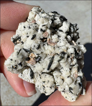 Aegirine Crystal Specimen on Microline Matrix - Grounding, Root Chakra