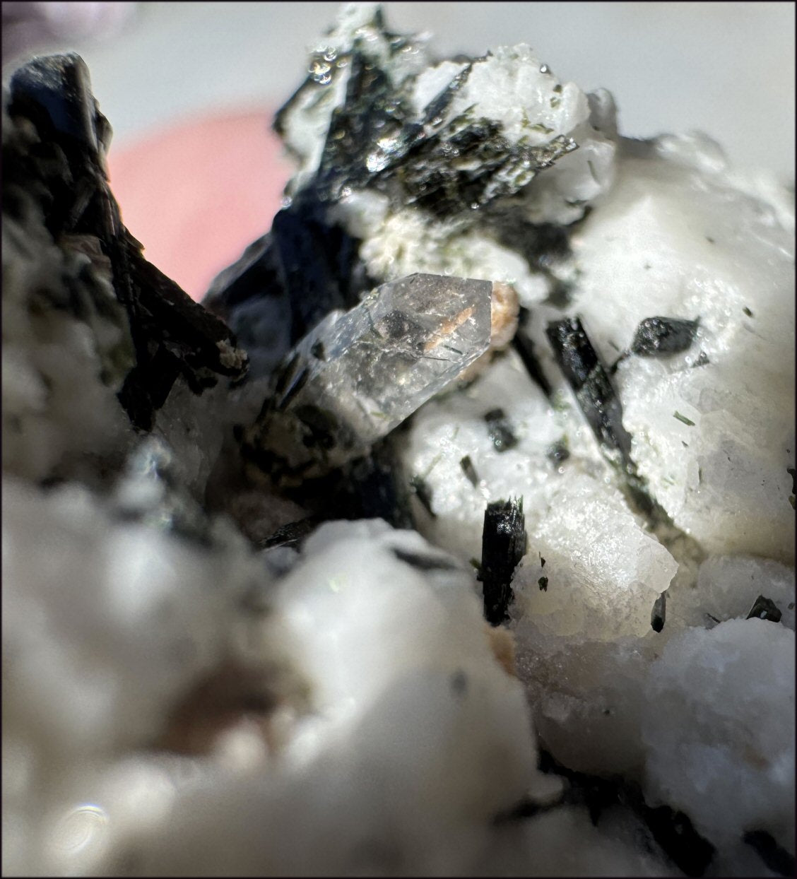 Aegirine Crystal Specimen on Microline Matrix - Grounding, Root Chakra