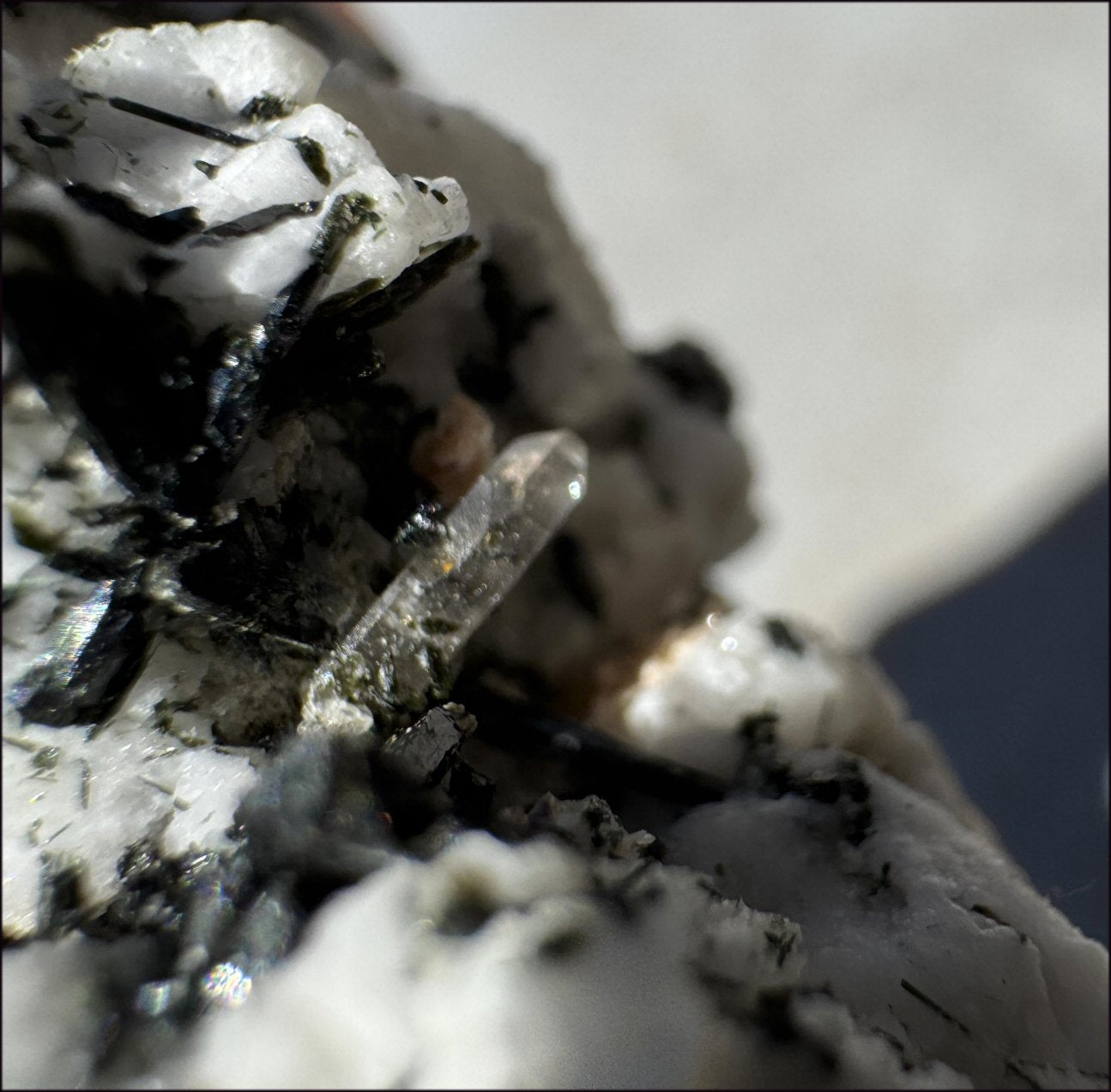 Aegirine Crystal Specimen on Microline Matrix - Grounding, Root Chakra