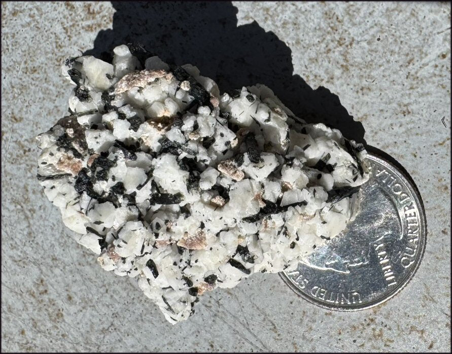 Aegirine Crystal Specimen on Microline Matrix - Grounding, Root Chakra