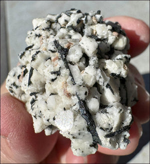 Aegirine Crystal Specimen on Microline Matrix - Grounding, Root Chakra