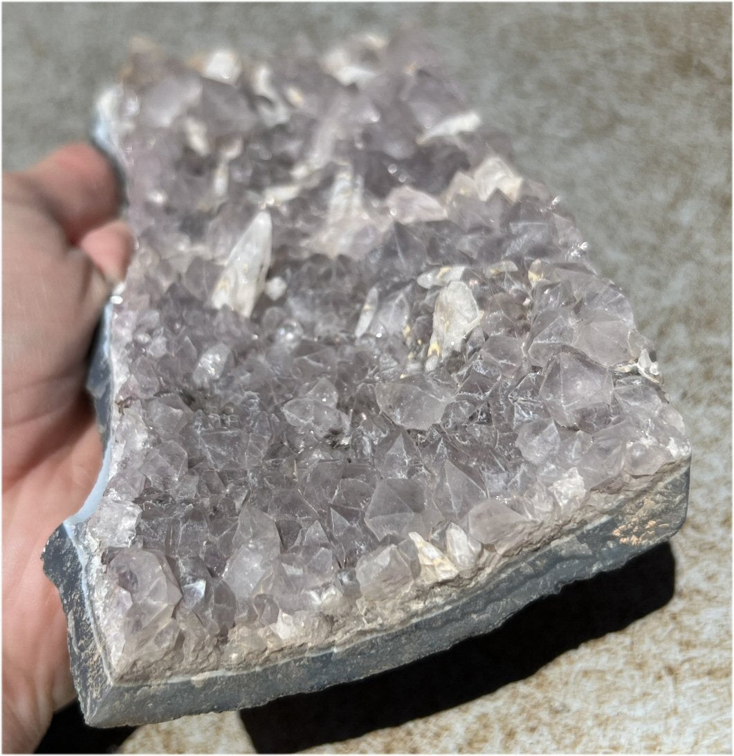 Amethyst Geode Crystal Slab - Divine Guidance, Inner Peace - with Synergy 20+ years