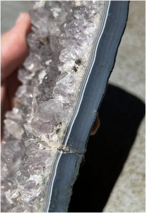 Amethyst Geode Crystal Slab - Divine Guidance, Inner Peace - with Synergy 20+ years