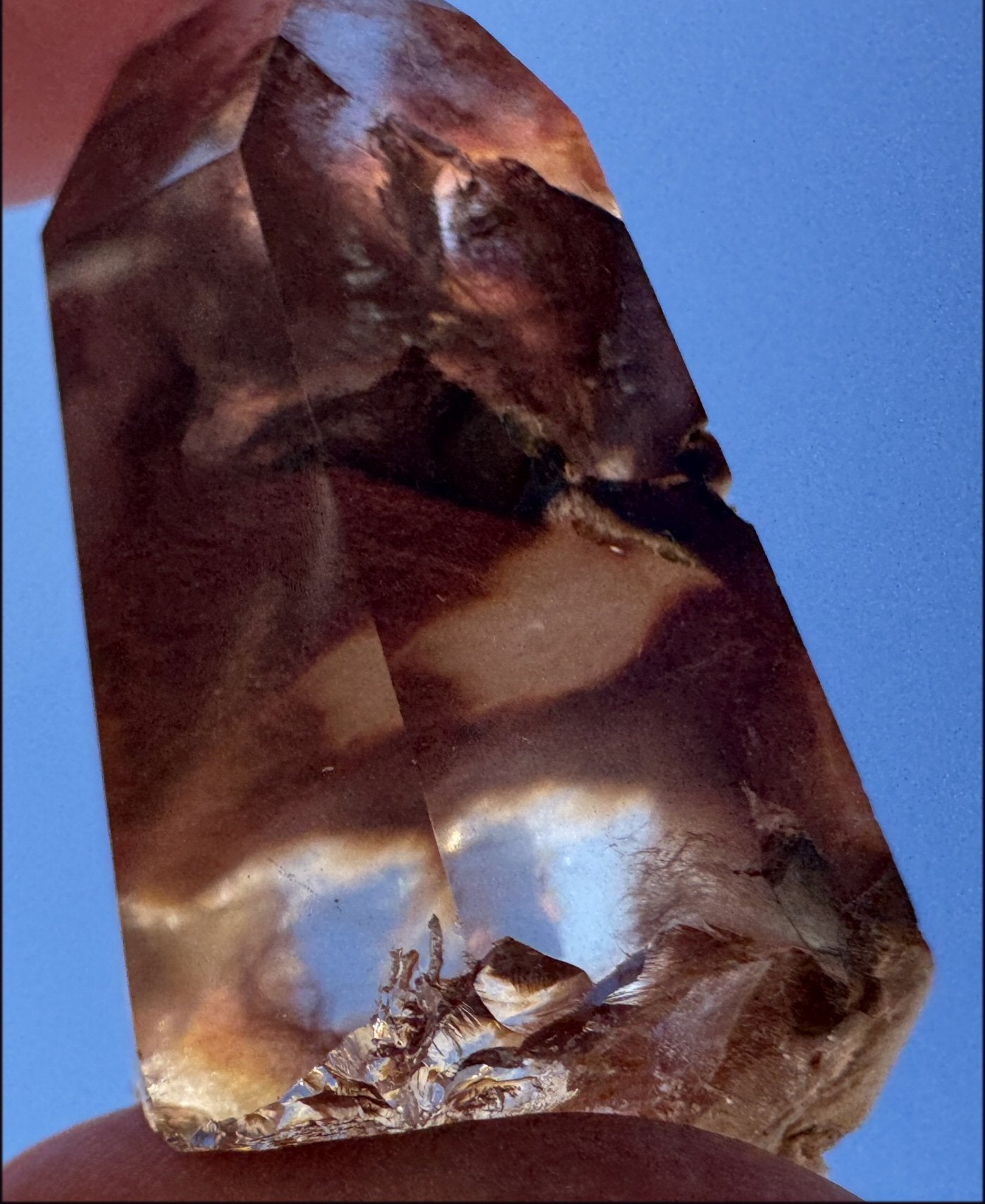 Angel Phantom Quartz Crystal Point - AKA Amphibole Quartz - Past Life Work