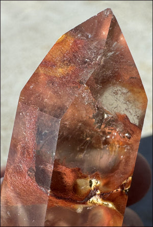 Angel Phantom Quartz Crystal Point - AKA Amphibole Quartz - Past Life Work