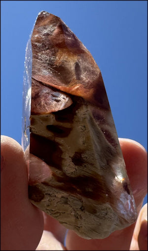 Angel Phantom Quartz Crystal Point - AKA Amphibole Quartz - Past Life Work
