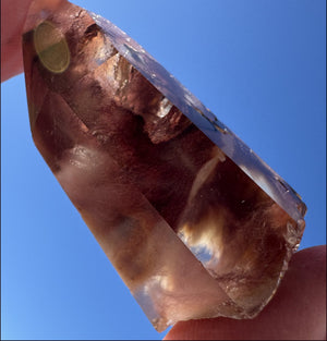 Angel Phantom Quartz Crystal Point - AKA Amphibole Quartz - Past Life Work
