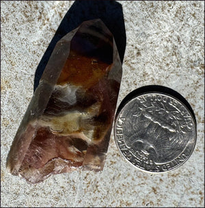 Angel Phantom Quartz Crystal Point - AKA Amphibole Quartz - Past Life Work