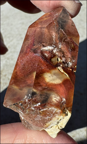 Angel Phantom Quartz Crystal Point - AKA Amphibole Quartz - Past Life Work