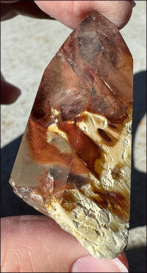 Angel Phantom Quartz Crystal Point - AKA Amphibole Quartz - Past Life Work