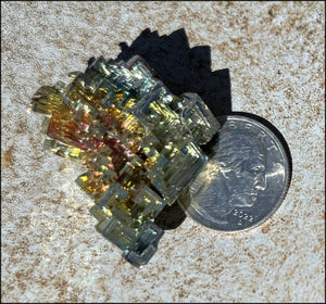 Lg. BISMUTH Crystal Specimen with Fabulous Geometric Patterns - Promote calm