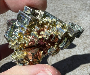 Lg. BISMUTH Crystal Specimen with Fabulous Geometric Patterns - Promote calm