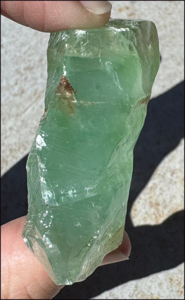 1 PAIR Calcite Specimens - 1 Green, 1 Orange - Heart Chakra, Shamanic Work