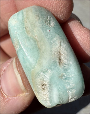 Caribbean Calcite Crystal Pocket Stone with Fantastic VUGS - Calm Communication