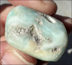 Caribbean Calcite Crystal Pocket Stone with Fantastic VUGS - Calm Communication