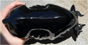 Black Obsidian BULL Totem - 4lbs+ - Taurus, Protection