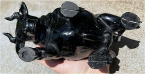 Black Obsidian BULL Totem - 4lbs+ - Taurus, Protection
