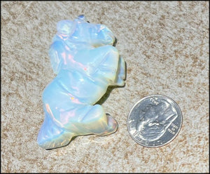 Carved OPALITE Crystal UNICORN Totem - Connect with Fairy Folk
