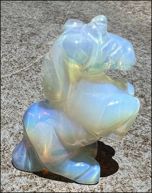 Carved OPALITE Crystal UNICORN Totem - Connect with Fairy Folk
