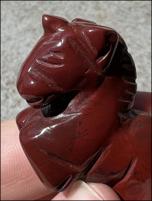 Carved Red Jasper UNICORN Totem - Remember the magic!
