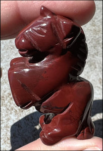 Carved Red Jasper UNICORN Totem - Remember the magic!