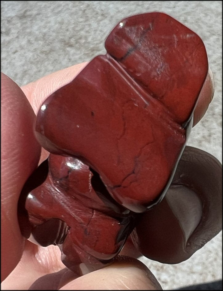 Carved Red Jasper UNICORN Totem - Remember the magic!