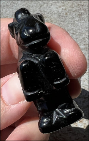 Small Black Obsidian UNICORN Totem - Connect with the Fairy Folk
