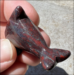 Red Jasper DOLPHIN Totem with Lots of Hematite inclusions