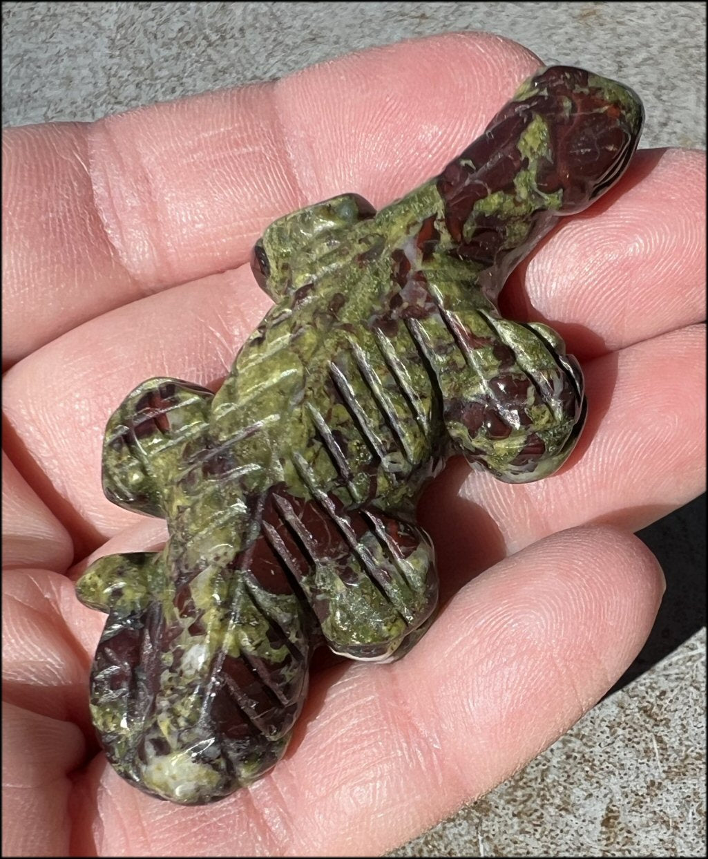 Dragon's Blood Jasper LIZARD Totem - Intuition, Growth