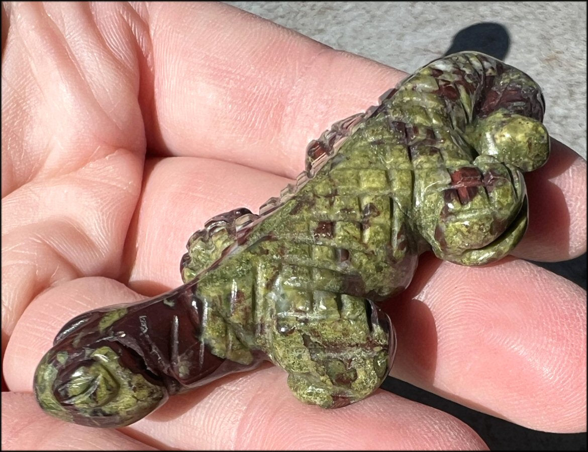 Dragon's Blood Jasper LIZARD Totem - Intuition, Growth