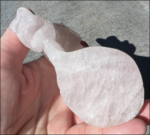 ~Amazing Details!~ Rose Quartz Crystal UNICORN Bust with Hematite - Needs Good Home