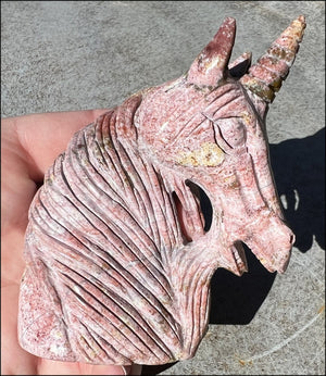 ~Old Stock~ OCEAN JASPER Unicorn Bust with Stunning Colors - Connect with the Fairy Folk and Devas
