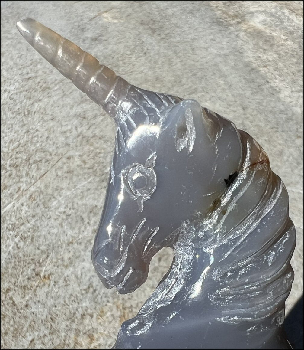 ~Exquisite~ XL Dendritic Agate UNICORN Totem with Cool VUG - Connect with Mother Earth - with Synergy 5+ years