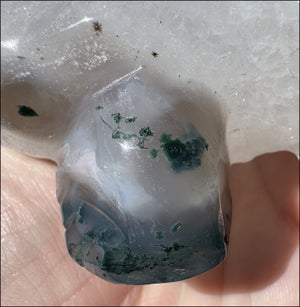 XXL Moss Agate FROG Totem - A Gardener's Stone, Abundance