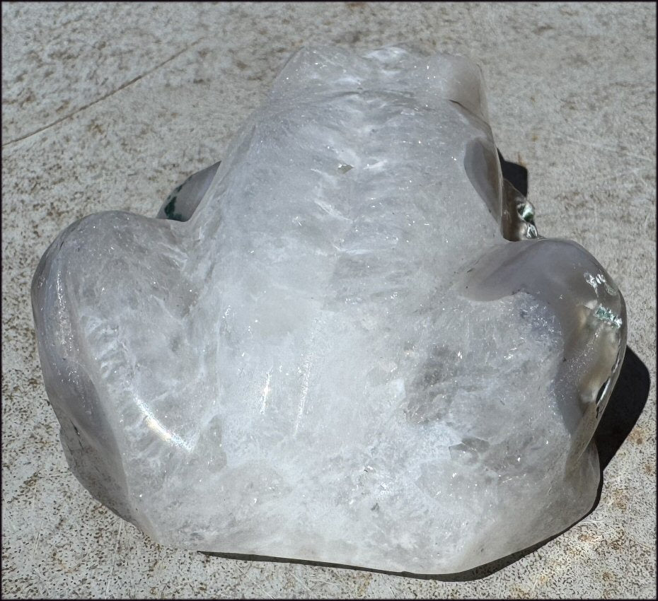 XXL Moss Agate FROG Totem - A Gardener's Stone, Abundance