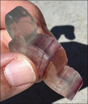 Banded Fluorite SNAKE Totem - Transformation, Protection