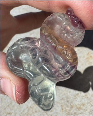 Banded Fluorite SNAKE Totem - Transformation, Protection
