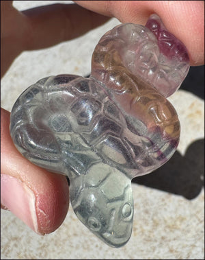Banded Fluorite SNAKE Totem - Transformation, Protection