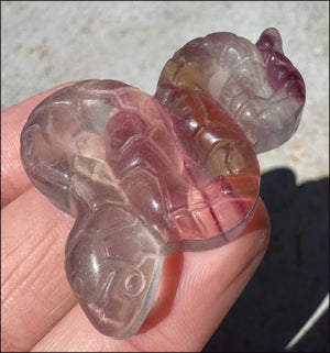 Banded Fluorite SNAKE Totem - Transformation, Protection