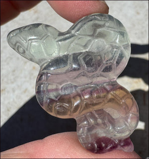 Banded Fluorite SNAKE Totem - Transformation, Protection