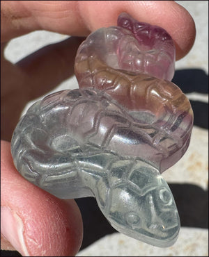 Banded Fluorite SNAKE Totem - Transformation, Protection