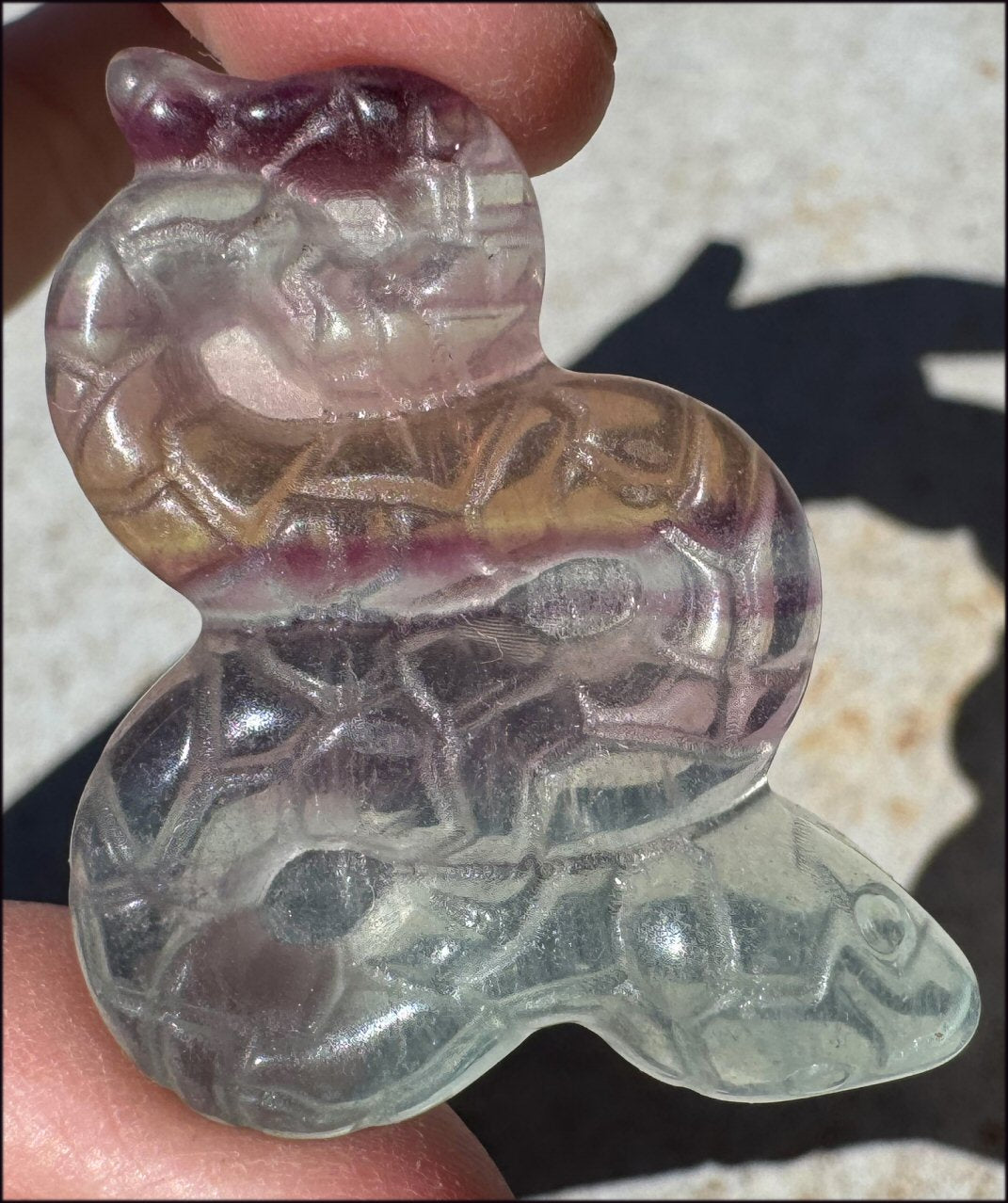 Banded Fluorite SNAKE Totem - Transformation, Protection