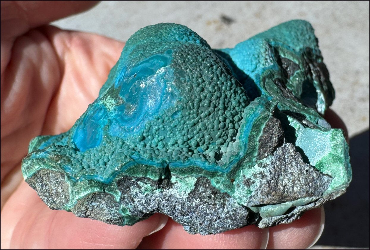 ~Fantastic~ Chrysocolla Specimen with Malachite - Harmony, Transformation