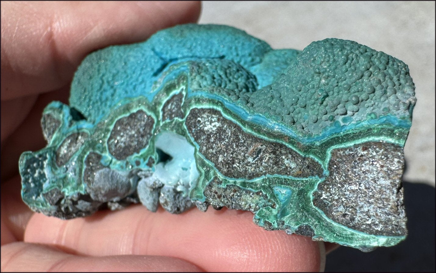 ~Fantastic~ Chrysocolla Specimen with Malachite - Harmony, Transformation