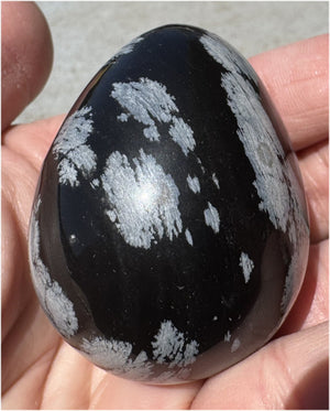 Snowflake + Shadow Fire Obsidian Mix Crystal EGG - with Synergy 16+ years